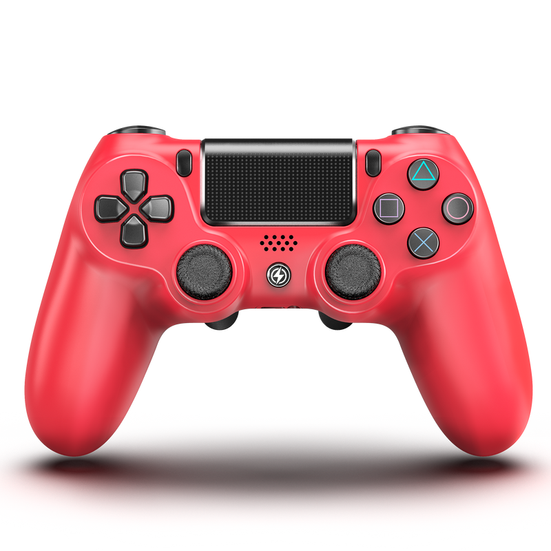Sonicon Wireless PS4 Elite Controller w/ 4 Remappable Back Paddles, Customized Modded Sony PlayStation 4 DualShock Joystick Gamepad Gaming Controller for PS4, PC, Switch, Raspberry Pi Retropie Emulators - Magma Red - Game Gear