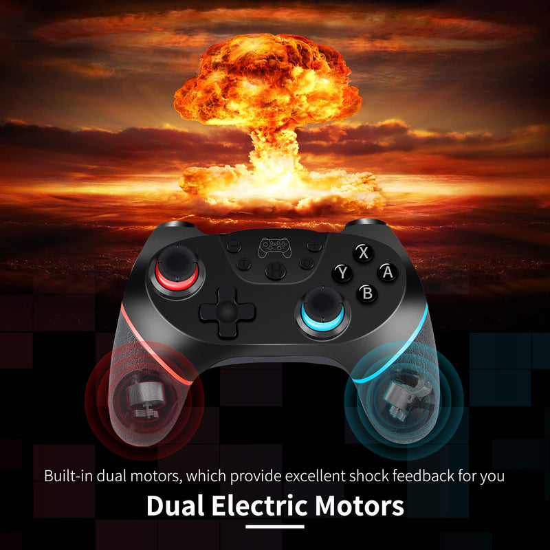 Nintendo Switch Controller Wireless Pro Controller for Nintendo Switch, PC and Android - Bluetooth Connectivity with Nonslip Grip - Game Gear