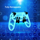 Sonicon Wireless PS4 Elite Controller w/ 4 Remappable Back Paddles, Customized Modded PlayStation 4 DualShock Joystick Gamepad Gaming Controller for PS4, PC, Switch, Raspberry Pi Retropie Emulators - Game Gear