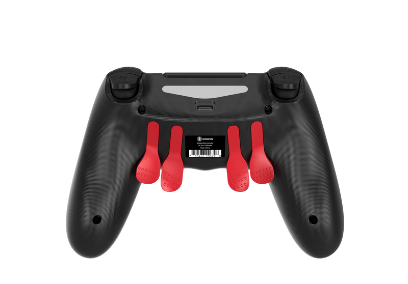 Sonicon Wireless Elite Controller with 4 Programmable Back Paddles, Dual-Vibration Joystick Gamepad Gaming Controller Remote Compatible w/ PS4, PC, Windows7/8/10, Raspberry Pi - Game Gear