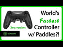 Sonicon PS4 Wireless Elite Controller Edge Edition w/ 4 Remappable Back Paddles, No Drifting Stick, Customized Modded Controller for PS4, PC - 3ms Low Latency